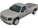 Chevrolet Silverado 2500HD Regular Cab LTZ (2009) 3D Model preview