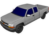 Chevrolet Silverado Extended Cab (2000) 3D Model preview