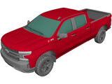 Chevrolet Silverado LT Crew Cab (2018) 3D Model preview