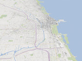 Chicago City Map 3D Model