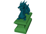 Chinese Dragon Statue 3D Model preview