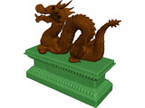 Chinese Dragon Statue 3D Model preview