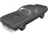 Chrysler Cuda 426 (1971) 3D Model preview