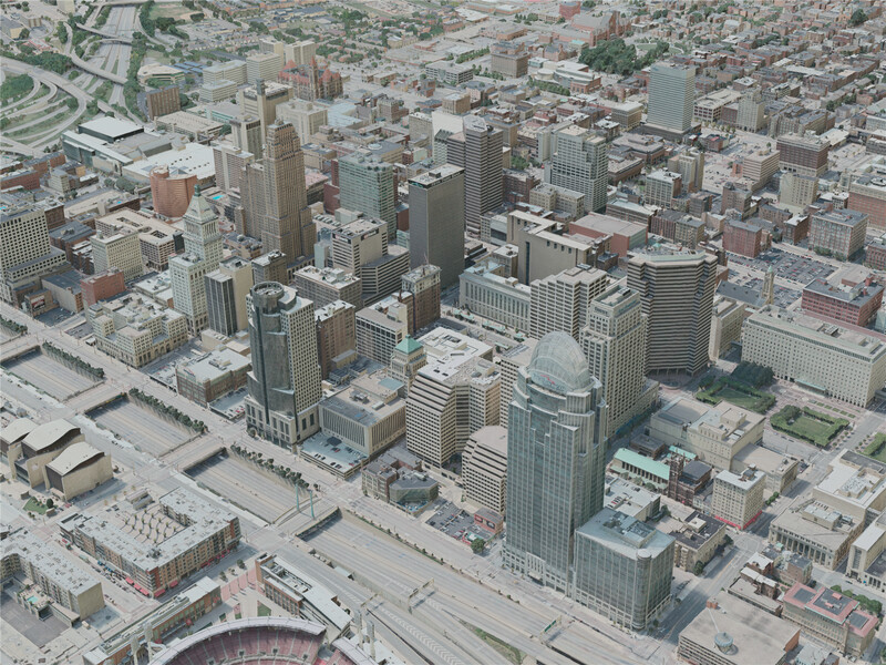 Cincinnati City, OH, USA (2020) 3D Model
