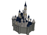 Cinderella Disney Castle 3D Model preview