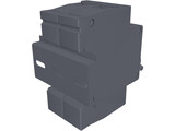 Circuit Breaker with DIN Rail 3D Model