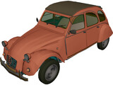 Citroen 2CV (1964) 3D Model preview