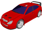Citroen Xsara Coupe Rally Car 3D Model preview