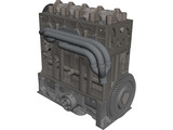Citroen/Peugeot Engine 3D Model preview