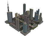 City Part Metropolis 3D Model preview