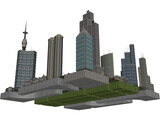 City Part Metropolis 3D Model