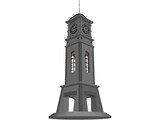 Civic Clock Tower 3D Model