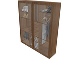 Closet with Furniture 3D Model preview
