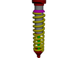 Coilover Suspension (Spring and Shock) 3D Model preview