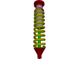 Coilover Suspension (Spring and Shock) 3D Model