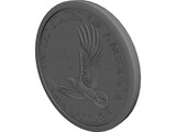 Coin Gold Dollar 3D Model preview
