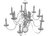 Colonial Chandelier 3D Model