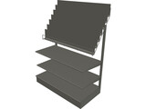 Comic Shelf 3D Model preview