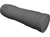 Compact LED Torch 3D Model preview