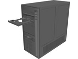 Computer Mini-Tower Case 3D Model preview