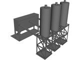 Concrete Batching Plant 3D Model
