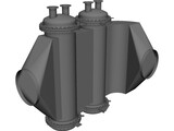 Condensing Gas Heat Exchanger 3D Model preview