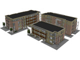 Condo Buildings 3D Model preview