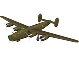 Consolidated B-24J Liberator 3D Model preview