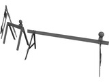 Construction Sawhorses 3D Model preview