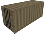 Container 20ft Shipping 3D Model preview