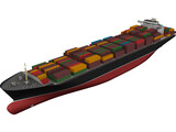 Container Ship 3D Model preview