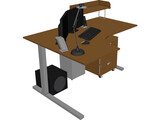 Corner desktop 3D Model preview