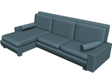 Corner Sofa 3D Model preview