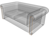 Couch Chesterfield Leather 3D Model