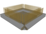 CPU Chip 3D Model