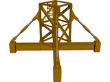 Crane Body Segment Ground Base 3D Model preview