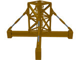 Crane Body Segment Ground Base 3D Model