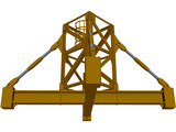 Crane Body Segment Ground Base 3D Model