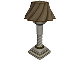 Cream Lamp 3D Model preview