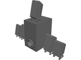 Creative Inspire T5400 Speakers 3D Model preview