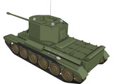 Cruiser Mk VIII Challenger A30 3D Model preview