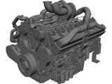 Cummins QSK38-G Diesel Engine 3D Model preview