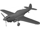 Curtiss P-40 3D Model preview