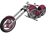 Custom Chopper 3D Model preview