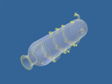 Cylindrical gas pressure vessel 3D Model