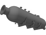 Cylindrical gas pressure vessel 3D Model