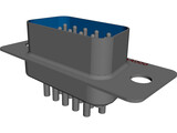 D-Sub 9 Connector 3D Model preview