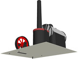 D10 Wilesco Steam Engine 3D Model