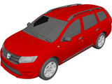 Dacia Logan MCV Wagon (2015) 3D Model preview