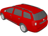 Dacia Logan MCV Wagon (2015) 3D Model